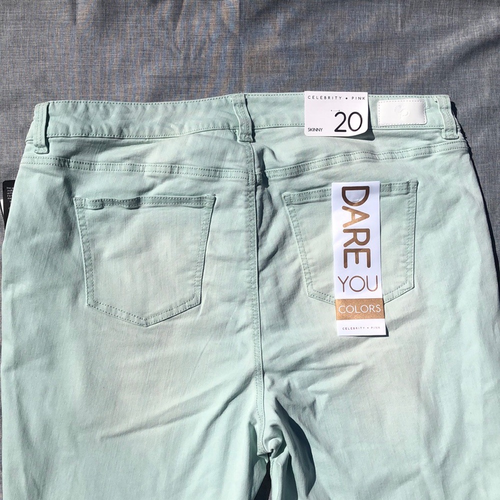 Only Size 20 Left Celebrity Pink Mint Skinny Jeans - Picture 6 of 6